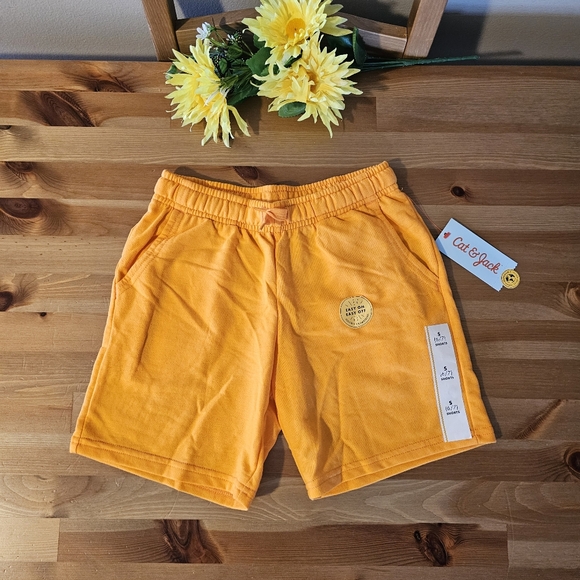 Cat & Jack - Boys' Pull-On 'At the Knee' Knit Shorts Size S Orange - Picture 8 of 10